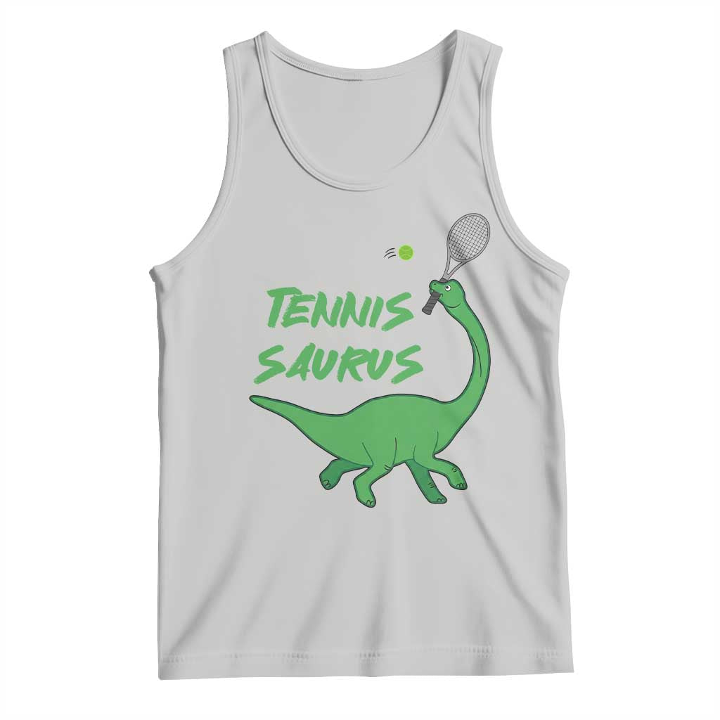 Funny Tennis Dinosaur Tennis Lover Tank Top Gift For Tennis Fans TS12 Ash Print Your Wear