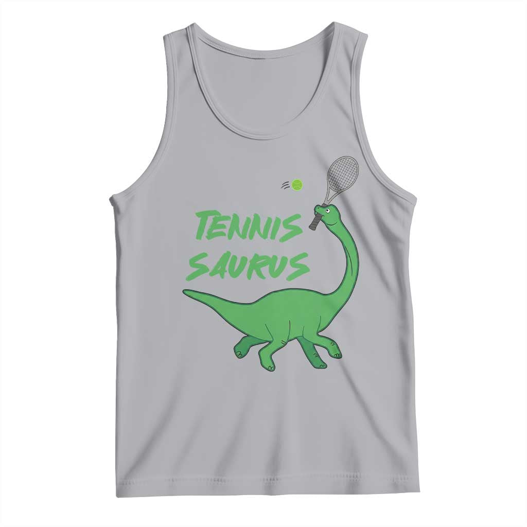 Funny Tennis Dinosaur Tennis Lover Tank Top Gift For Tennis Fans TS12 Athletic Heather Print Your Wear