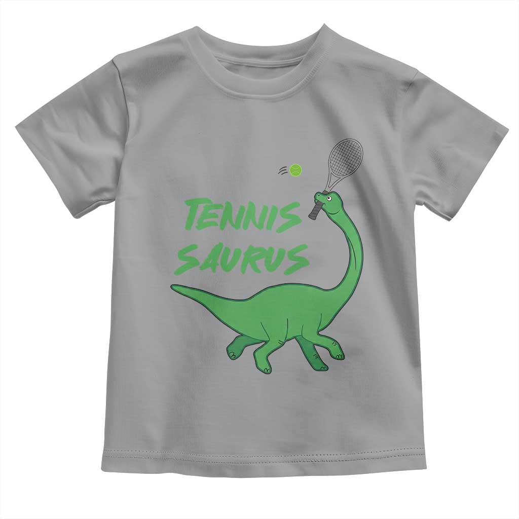 Funny Tennis Dinosaur Tennis Lover Toddler T Shirt Gift For Tennis Fans TS12 Sport Gray Print Your Wear