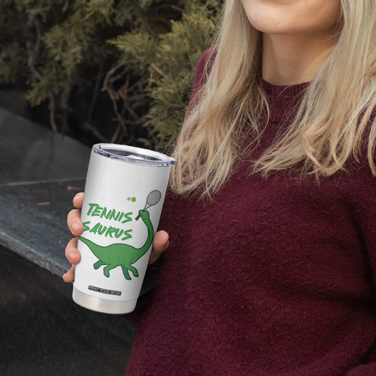 Funny Tennis Dinosaur Tennis Lover Tumbler Cup Gift For Tennis Fans TS12 Print Your Wear