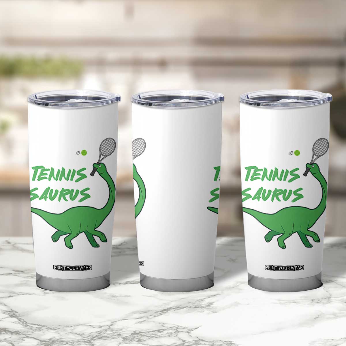 Funny Tennis Dinosaur Tennis Lover Tumbler Cup Gift For Tennis Fans TS12 Print Your Wear