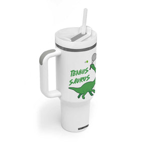 Funny Tennis Dinosaur Tennis Lover Tumbler With Handle Gift For Tennis Fans TS12 Print Your Wear