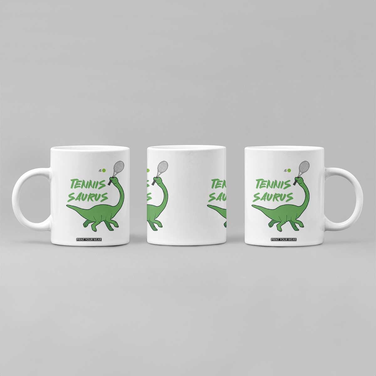 Funny Tennis Dinosaur Tennis Lover Coffee Mug Gift For Tennis Fans TS12 Print Your Wear