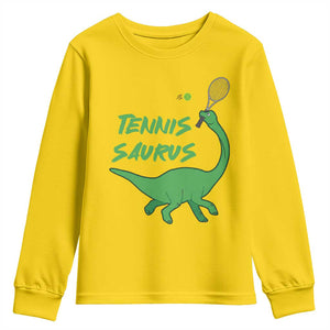 Funny Tennis Dinosaur Tennis Lover Youth Sweatshirt Gift For Tennis Fans TS12 Daisy Print Your Wear