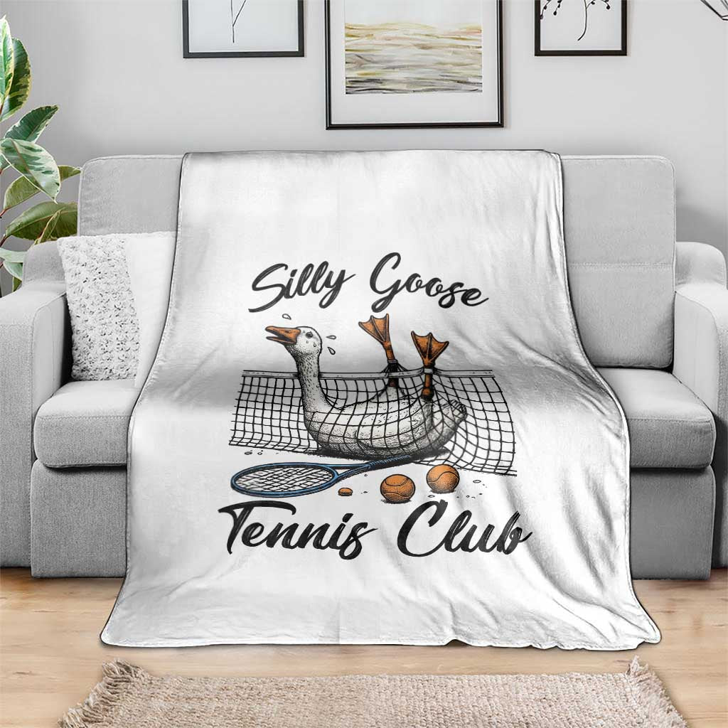 Funny Silly Goose Tennis Club Throw Blanket Tennis Lover Gift TS12 Print Your Wear