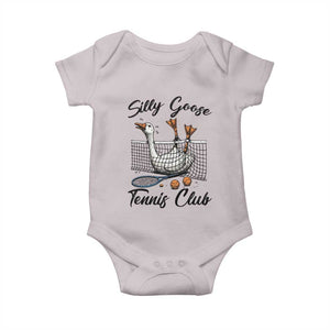 Funny Silly Goose Tennis Club Baby Onesie Tennis Lover Gift TS12 Ice Gray Print Your Wear