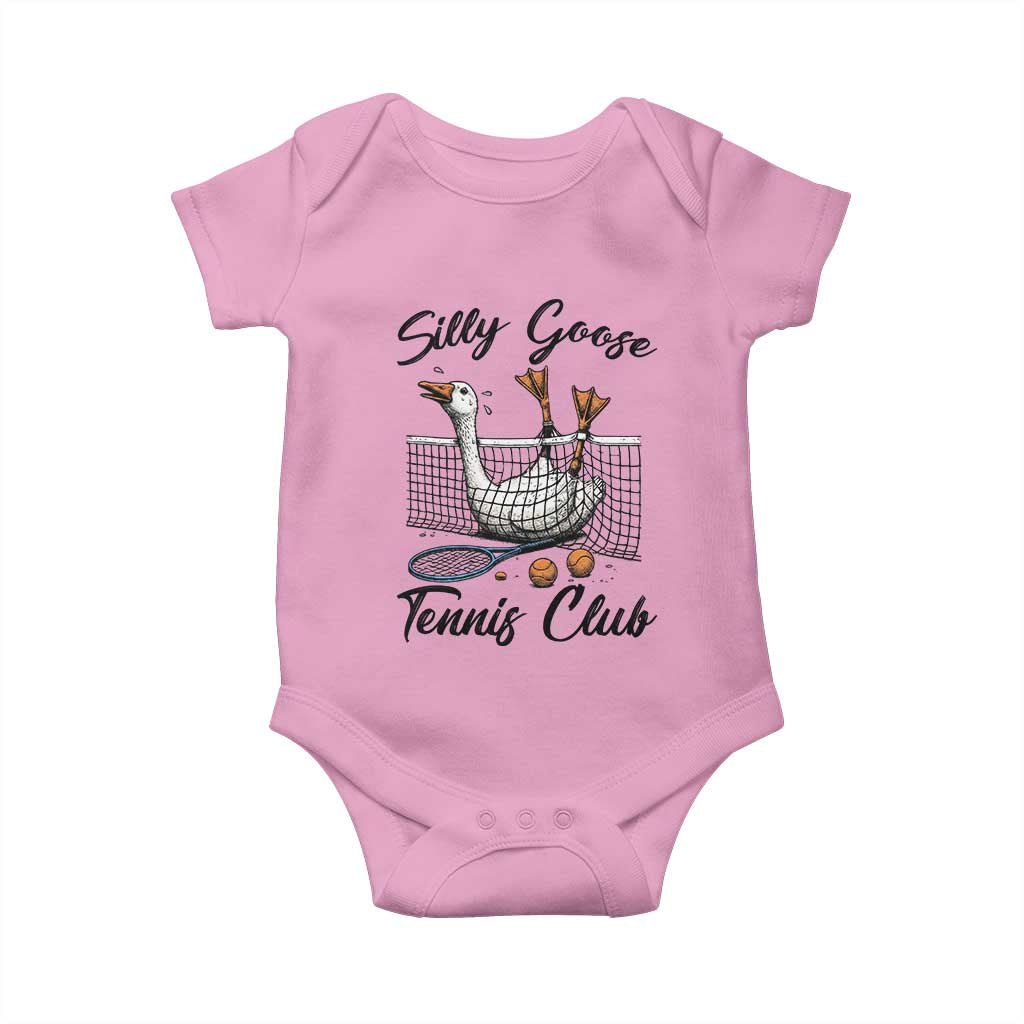 Funny Silly Goose Tennis Club Baby Onesie Tennis Lover Gift TS12 Light Pink Print Your Wear