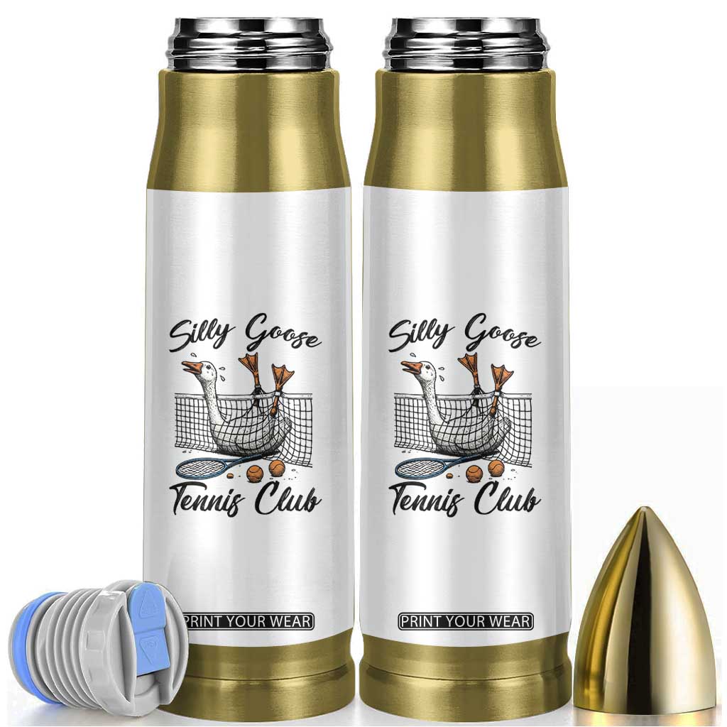 Funny Silly Goose Tennis Club Bullet Tumbler Tennis Lover Gift TS12 White Print Your Wear