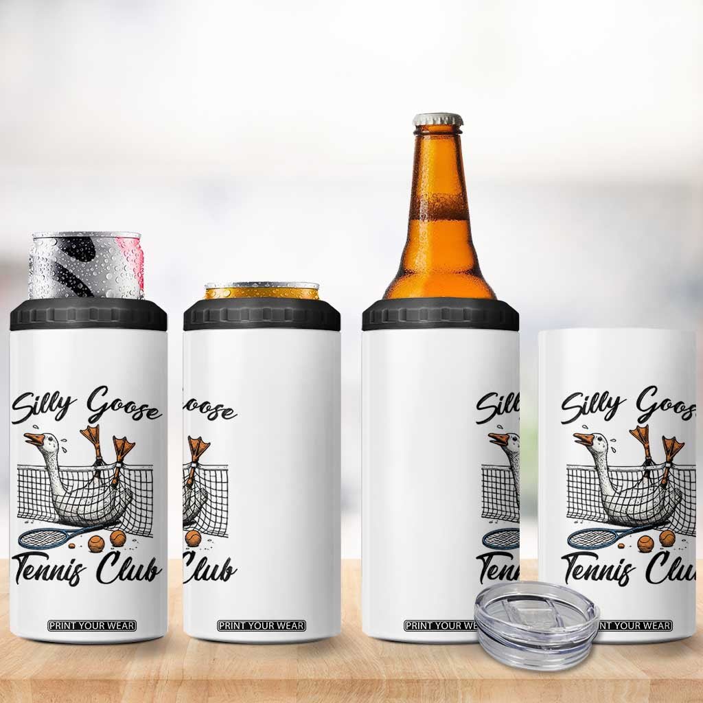 Funny Silly Goose Tennis Club 4 in 1 Can Cooler Tumbler Tennis Lover Gift TS12 Print Your Wear