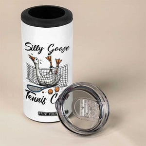 Funny Silly Goose Tennis Club 4 in 1 Can Cooler Tumbler Tennis Lover Gift TS12 Print Your Wear