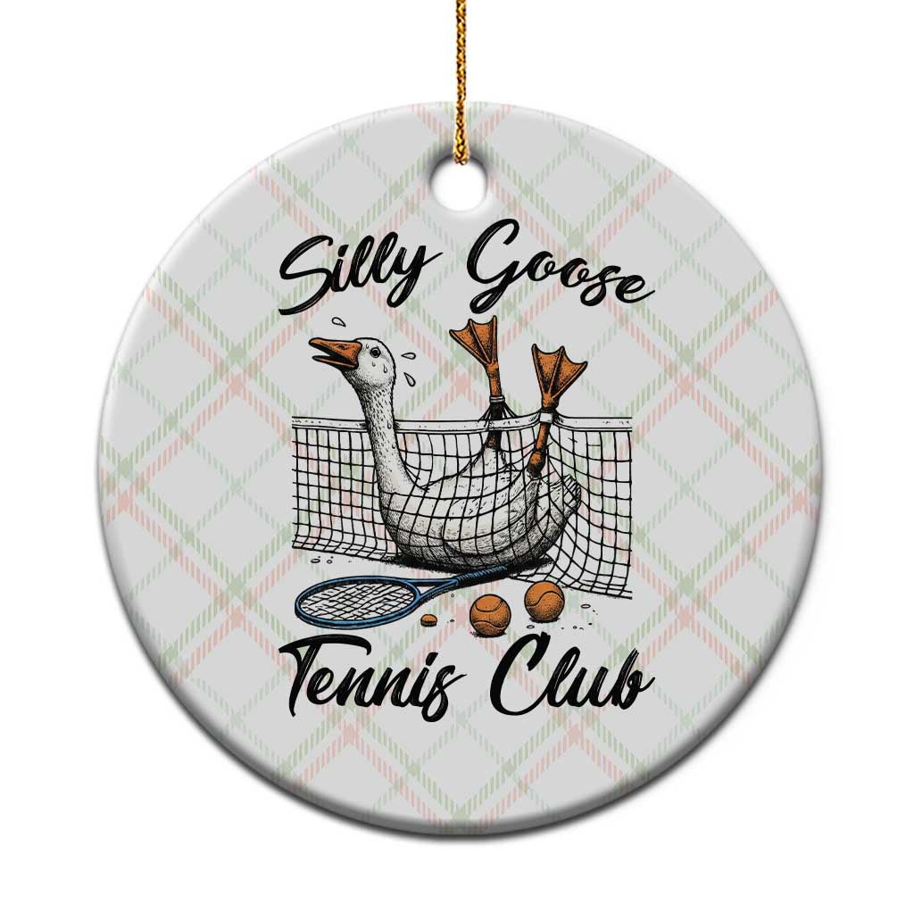 Funny Silly Goose Tennis Club Ceramic Ornament Tennis Lover Gift TS12 1pc Christmas Plaid Print Your Wear