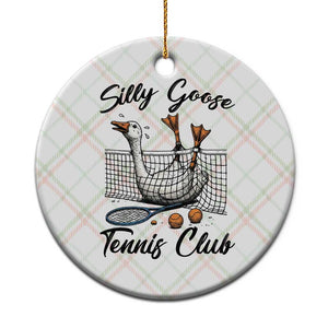 Funny Silly Goose Tennis Club Ceramic Ornament Tennis Lover Gift TS12 1pc Christmas Plaid Print Your Wear