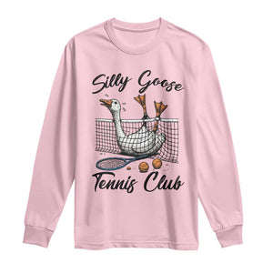 Funny Silly Goose Tennis Club Long Sleeve Shirt Tennis Lover Gift TS12 Light Pink Print Your Wear