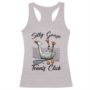 Funny Silly Goose Tennis Club Racerback Tank Top Tennis Lover Gift TS12 Ice Gray Print Your Wear