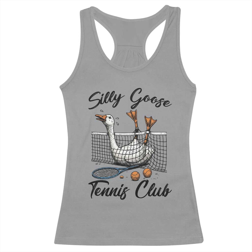 Funny Silly Goose Tennis Club Racerback Tank Top Tennis Lover Gift TS12 Sport Gray Print Your Wear
