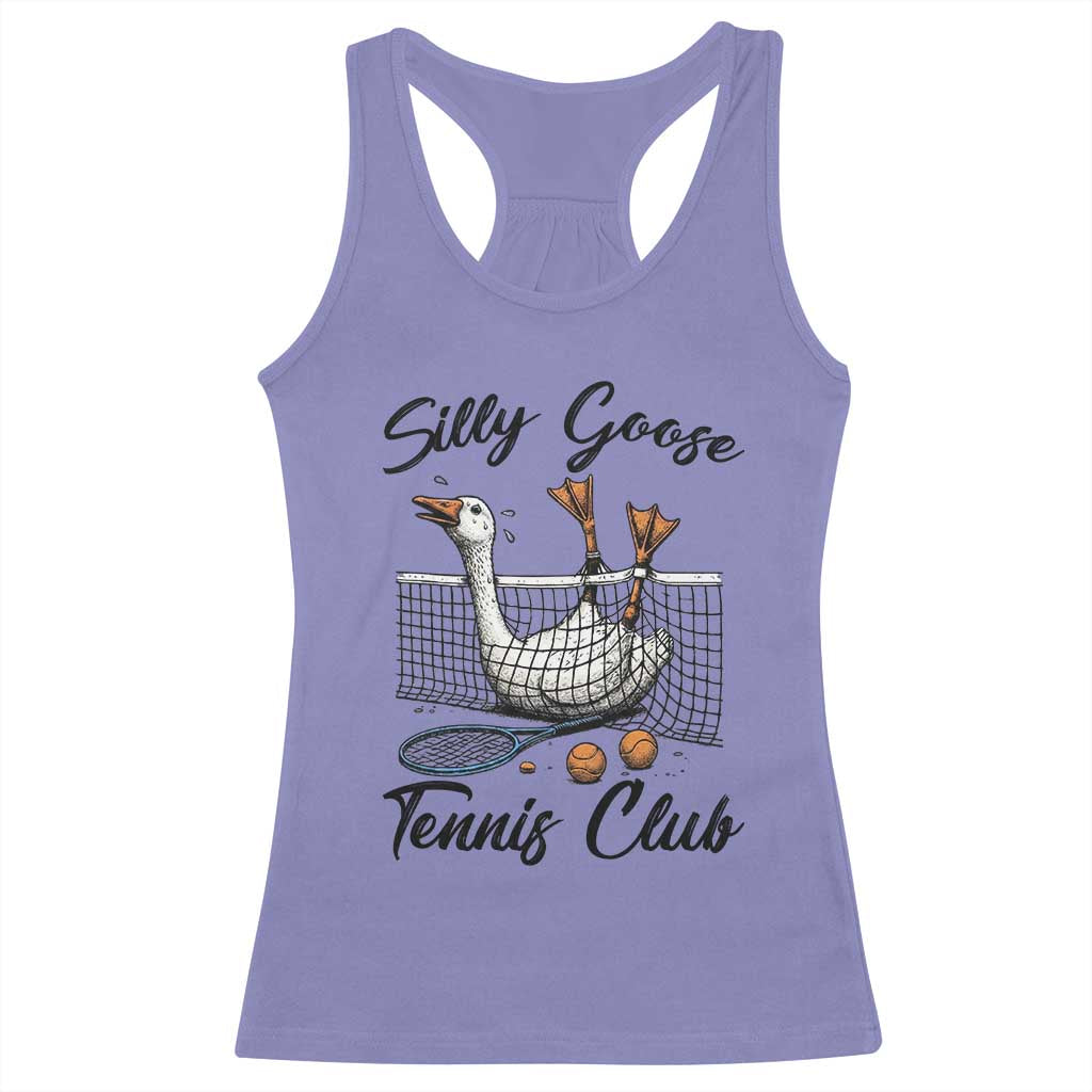 Funny Silly Goose Tennis Club Racerback Tank Top Tennis Lover Gift TS12 Violet Print Your Wear