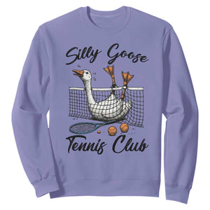 Funny Silly Goose Tennis Club Sweatshirt Tennis Lover Gift TS12 Violet Print Your Wear