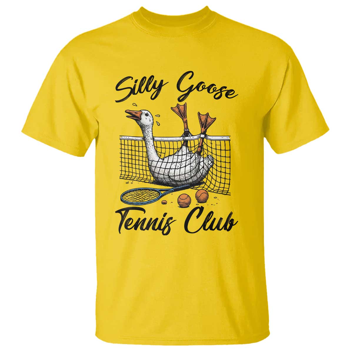 Funny Silly Goose Tennis Club T Shirt Tennis Lover Gift TS12 Daisy Print Your Wear