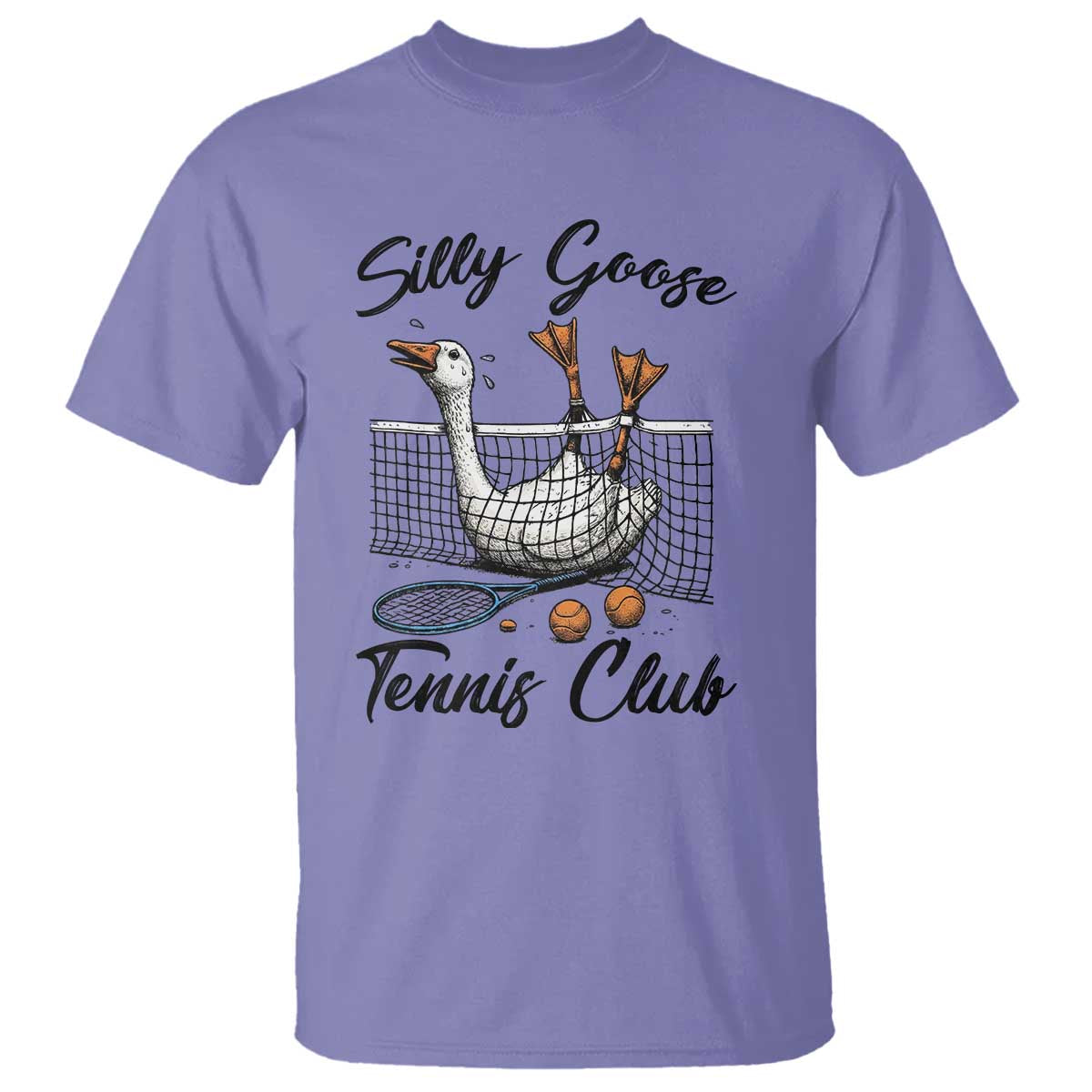 Funny Silly Goose Tennis Club T Shirt Tennis Lover Gift TS12 Violet Print Your Wear