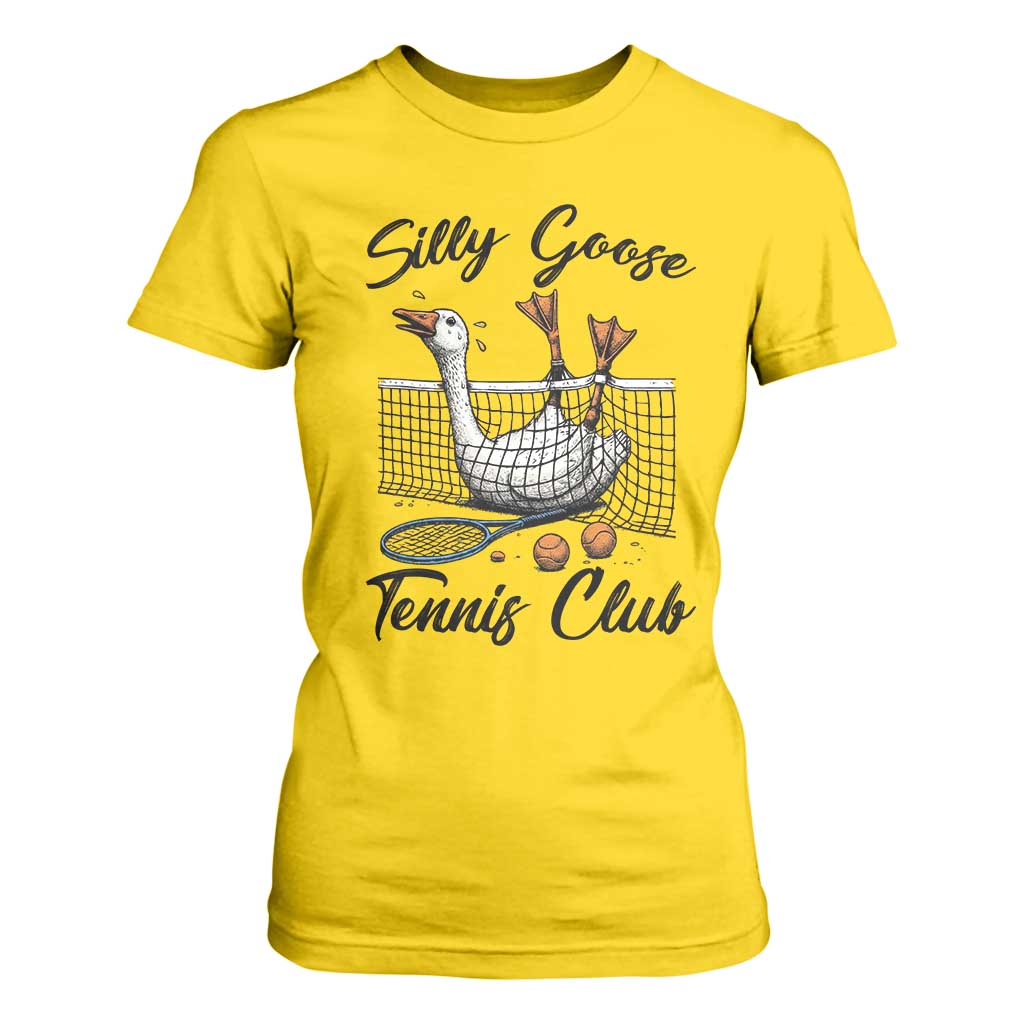 Funny Silly Goose Tennis Club T Shirt For Women Tennis Lover Gift TS12 Daisy Print Your Wear