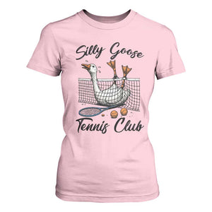 Funny Silly Goose Tennis Club T Shirt For Women Tennis Lover Gift TS12 Light Pink Print Your Wear