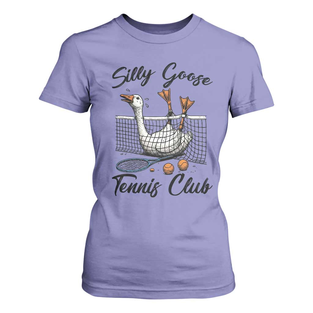 Funny Silly Goose Tennis Club T Shirt For Women Tennis Lover Gift TS12 Violet Print Your Wear
