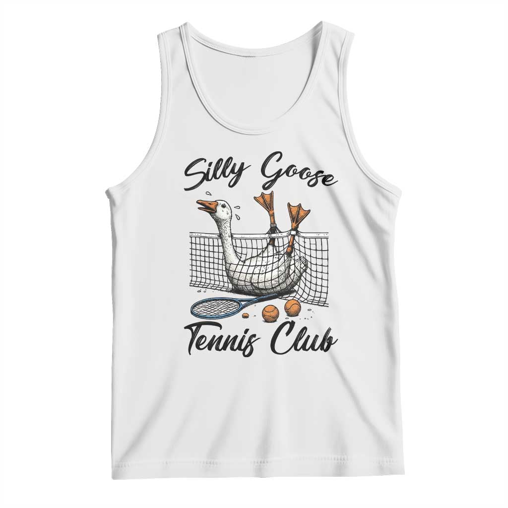 Funny Silly Goose Tennis Club Tank Top Tennis Lover Gift TS12 White Print Your Wear