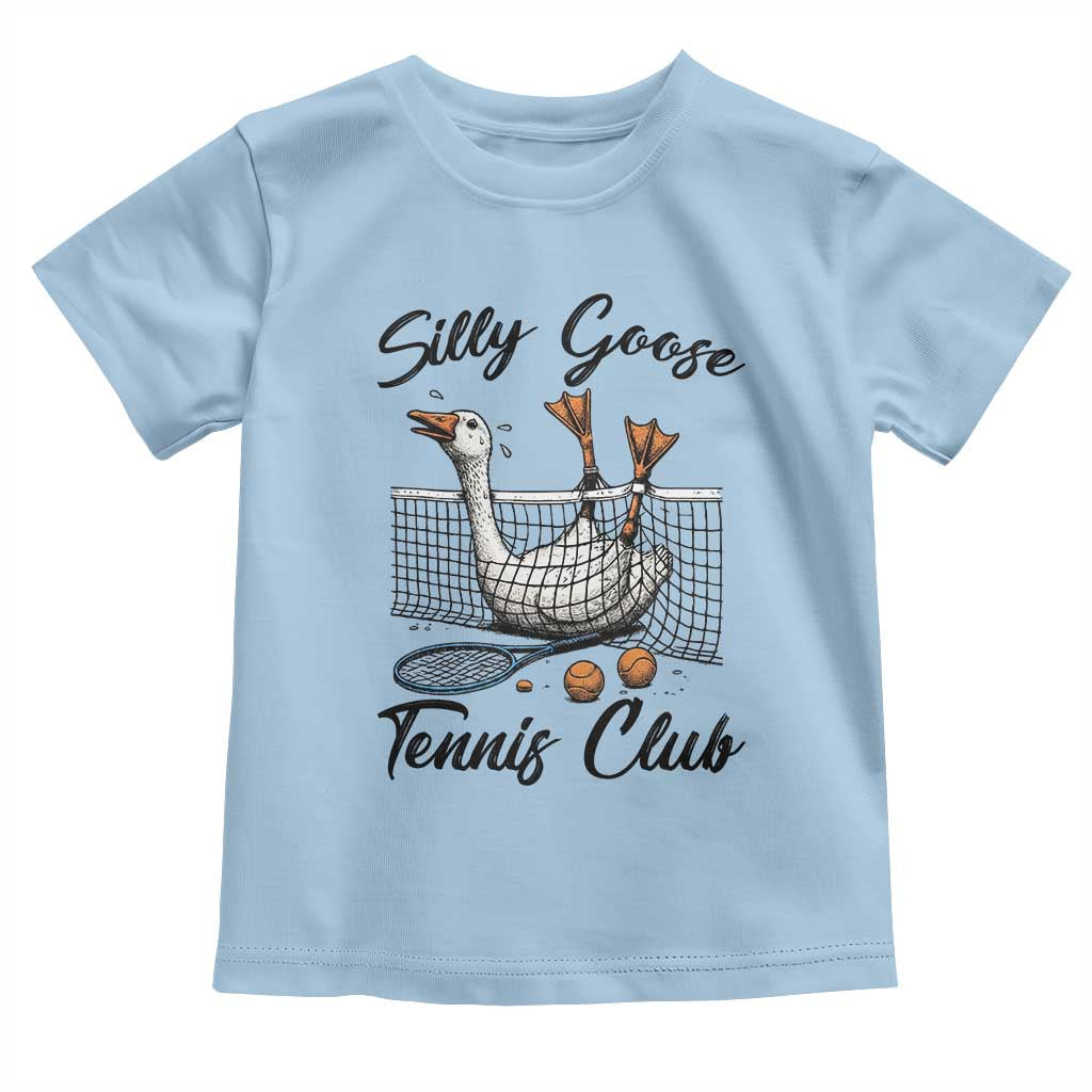 Funny Silly Goose Tennis Club Toddler T Shirt Tennis Lover Gift TS12 Light Blue Print Your Wear