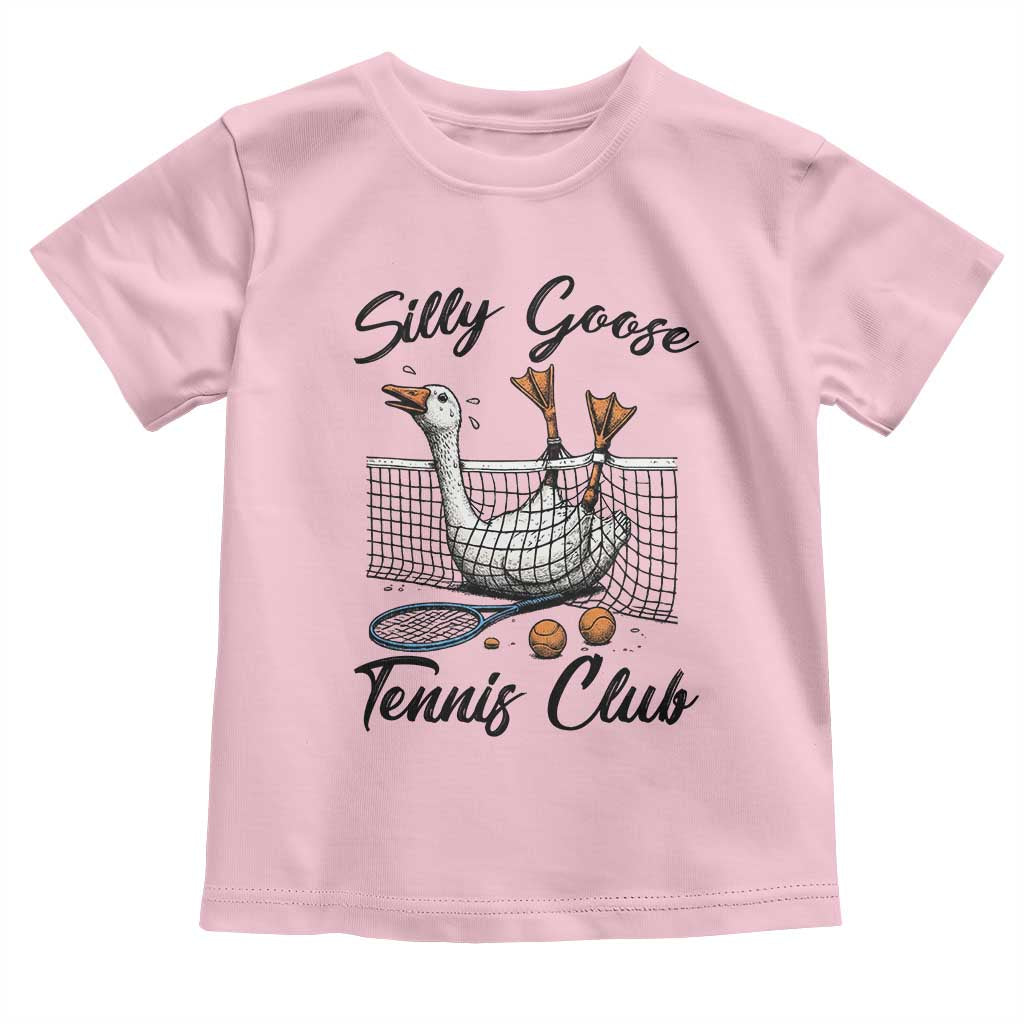 Funny Silly Goose Tennis Club Toddler T Shirt Tennis Lover Gift TS12 Light Pink Print Your Wear