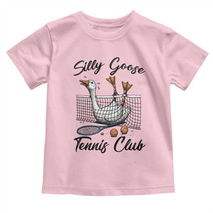 Funny Silly Goose Tennis Club Toddler T Shirt Tennis Lover Gift TS12 Light Pink Print Your Wear