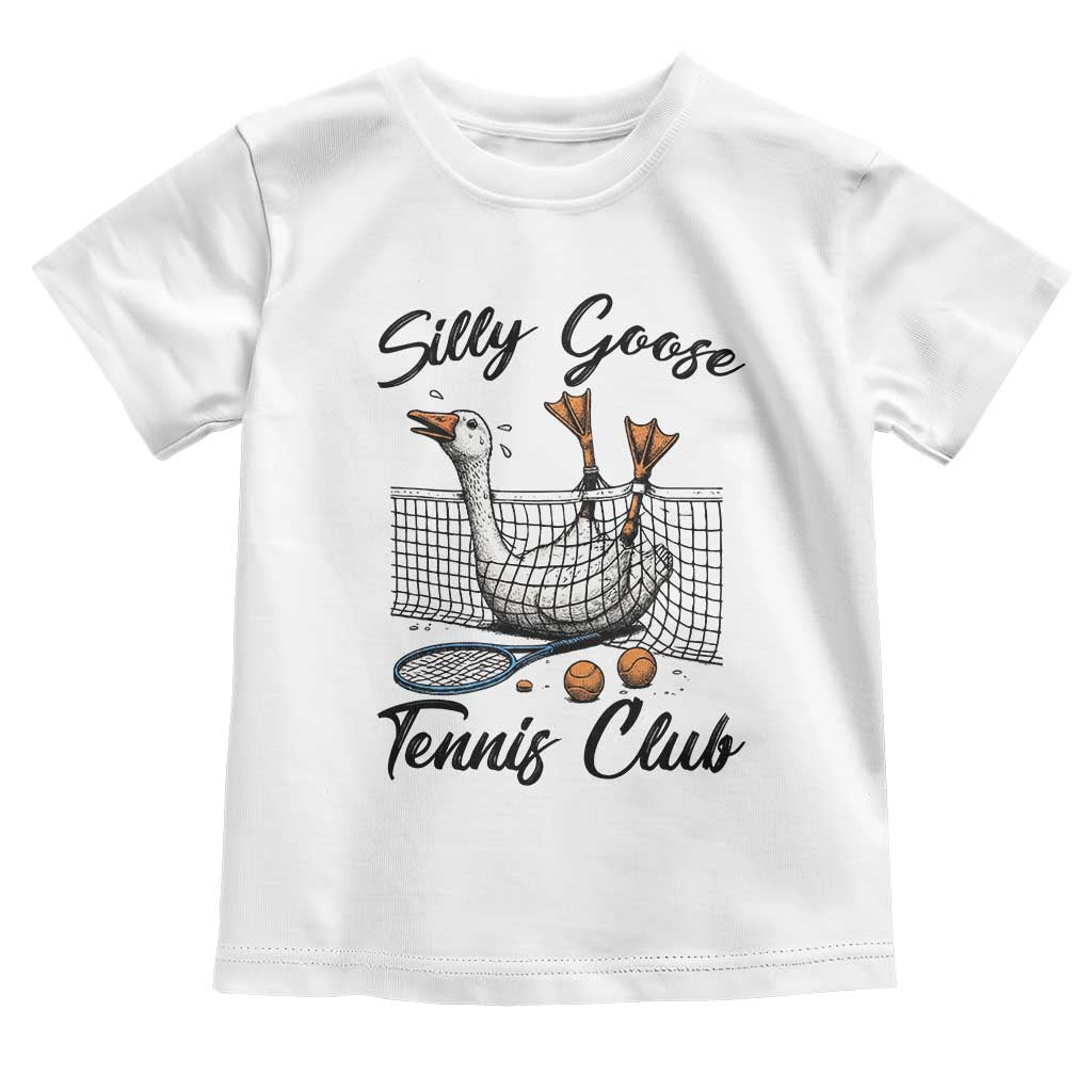 Funny Silly Goose Tennis Club Toddler T Shirt Tennis Lover Gift TS12 White Print Your Wear