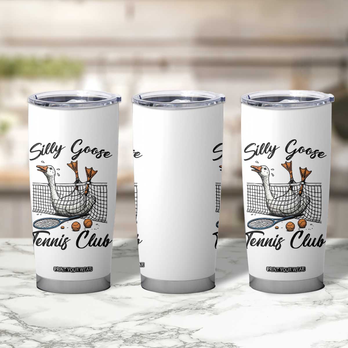Funny Silly Goose Tennis Club Tumbler Cup Tennis Lover Gift TS12 Print Your Wear