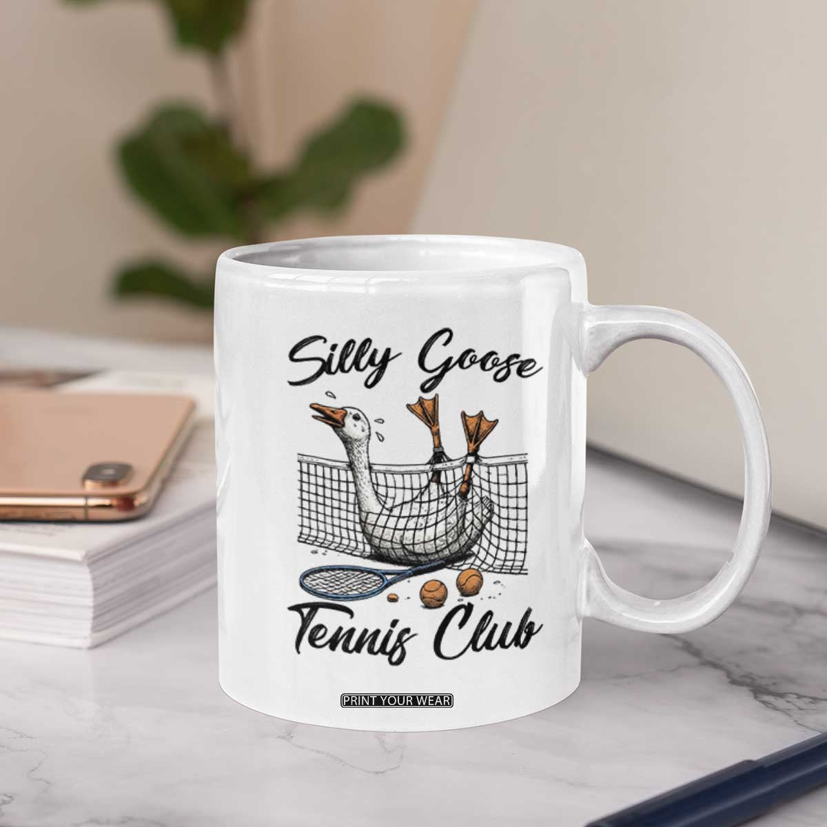 Funny Silly Goose Tennis Club Coffee Mug Tennis Lover Gift TS12 Print Your Wear