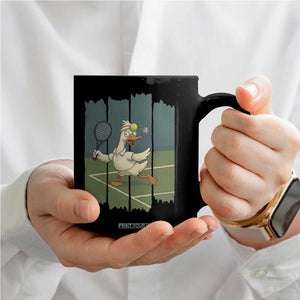 Silly Goose Playing Tennis Coffee Mug Funny Bird Getting Hit By Ball TS12 Print Your Wear