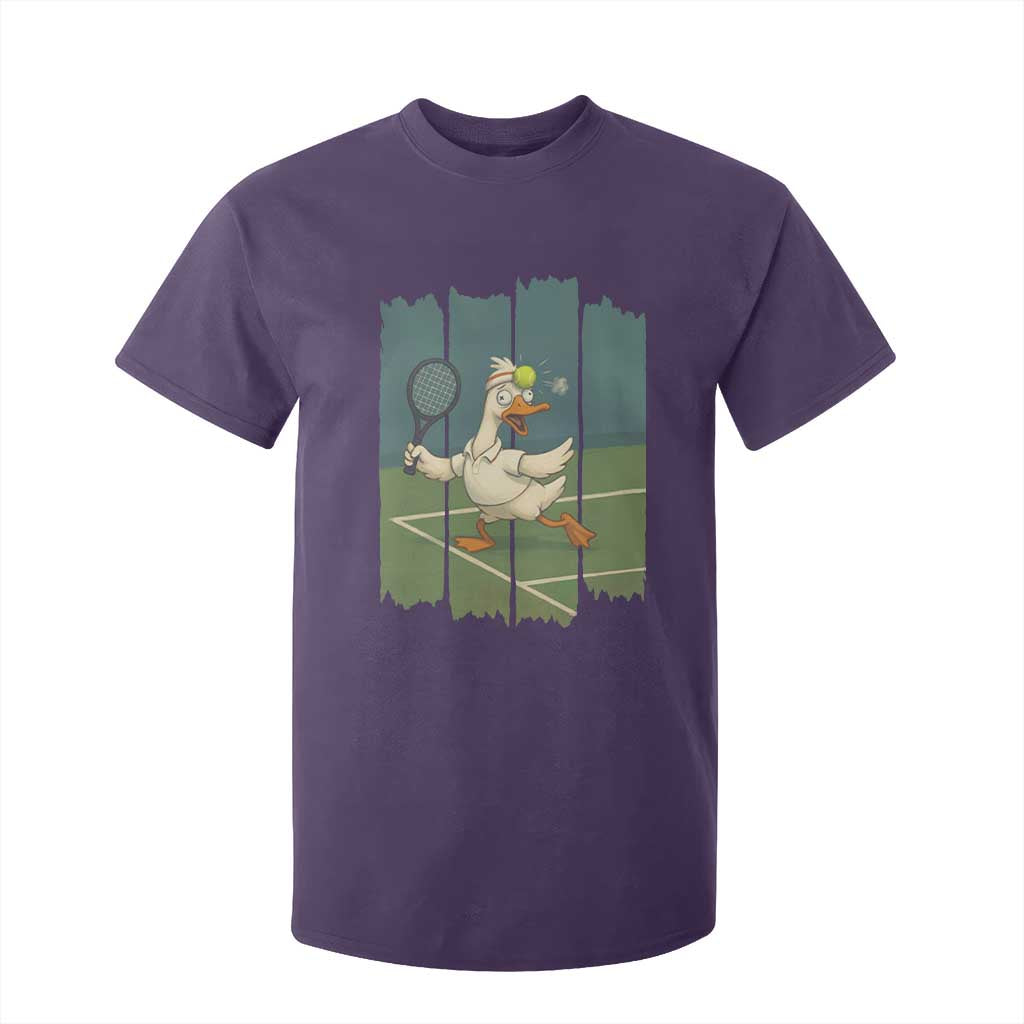 Silly Goose Playing Tennis T Shirt For Kid Funny Bird Getting Hit By Ball TS12 Purple Print Your Wear