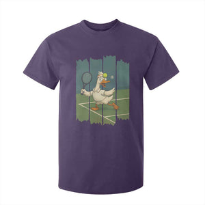 Silly Goose Playing Tennis T Shirt For Kid Funny Bird Getting Hit By Ball TS12 Purple Print Your Wear