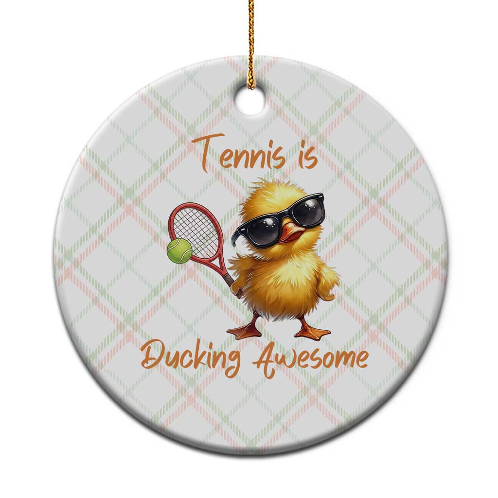 Funny Cute Duck Playing Tennis Ceramic Ornament Ducking Awesome TS12 1pc Christmas Plaid Print Your Wear