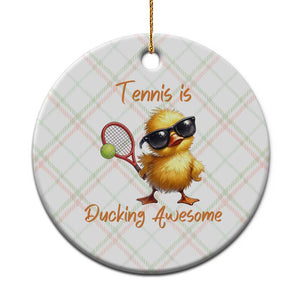Funny Cute Duck Playing Tennis Ceramic Ornament Ducking Awesome TS12 1pc Christmas Plaid Print Your Wear
