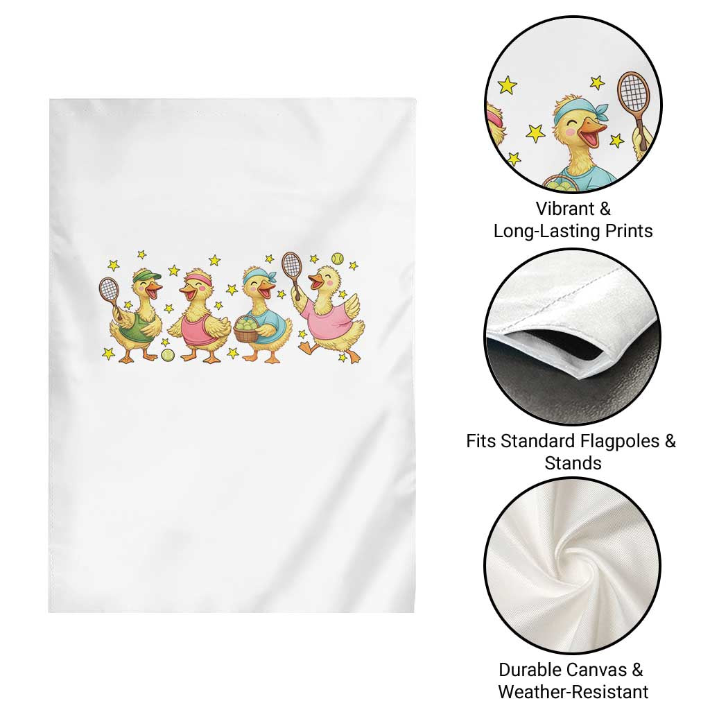 Funny Duck Playing Tennis Garden Flag Farm Animal Lover TS12 Print Your Wear