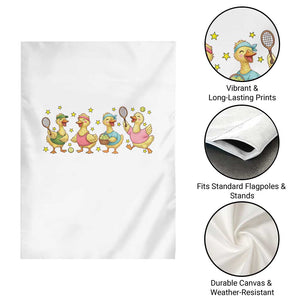 Funny Duck Playing Tennis Garden Flag Farm Animal Lover TS12 Print Your Wear