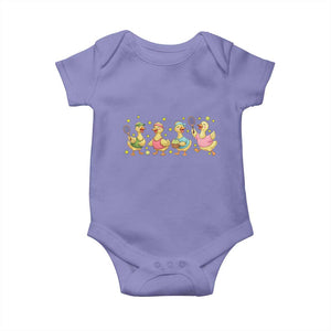 Funny Duck Playing Tennis Baby Onesie Farm Animal Lover TS12 Violet Print Your Wear