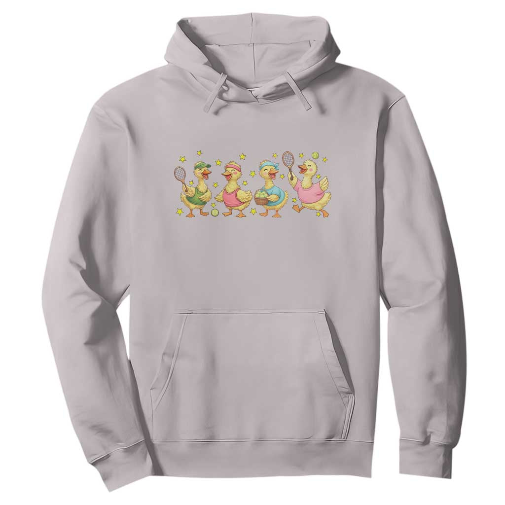 Funny Duck Playing Tennis Hoodie Farm Animal Lover TS12 Ice Gray Print Your Wear