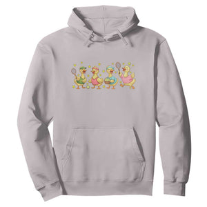 Funny Duck Playing Tennis Hoodie Farm Animal Lover TS12 Ice Gray Print Your Wear