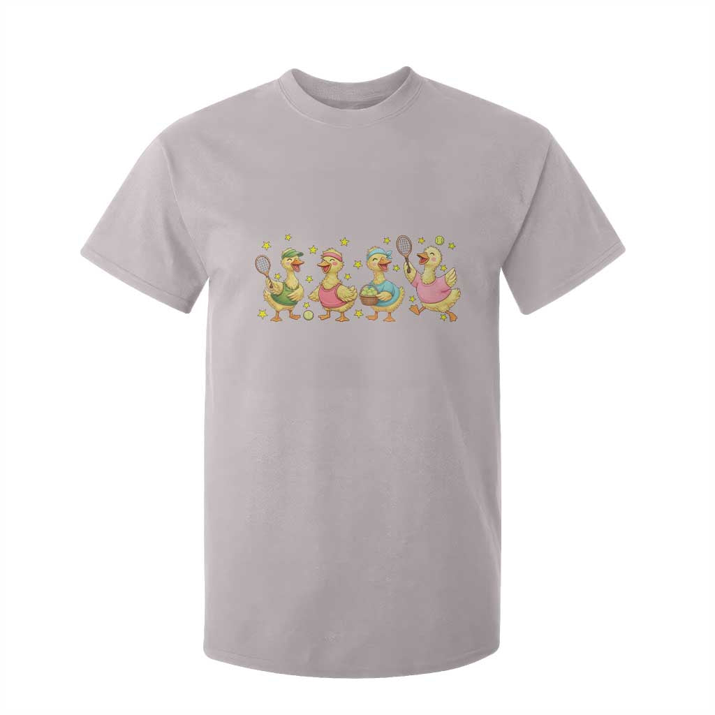 Funny Duck Playing Tennis T Shirt For Kid Farm Animal Lover TS12 Ice Gray Print Your Wear