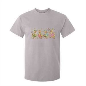 Funny Duck Playing Tennis T Shirt For Kid Farm Animal Lover TS12 Ice Gray Print Your Wear