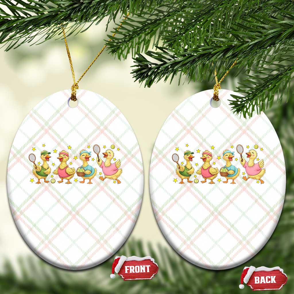 Funny Duck Playing Tennis Ceramic Ornament Farm Animal Lover TS12 Print Your Wear