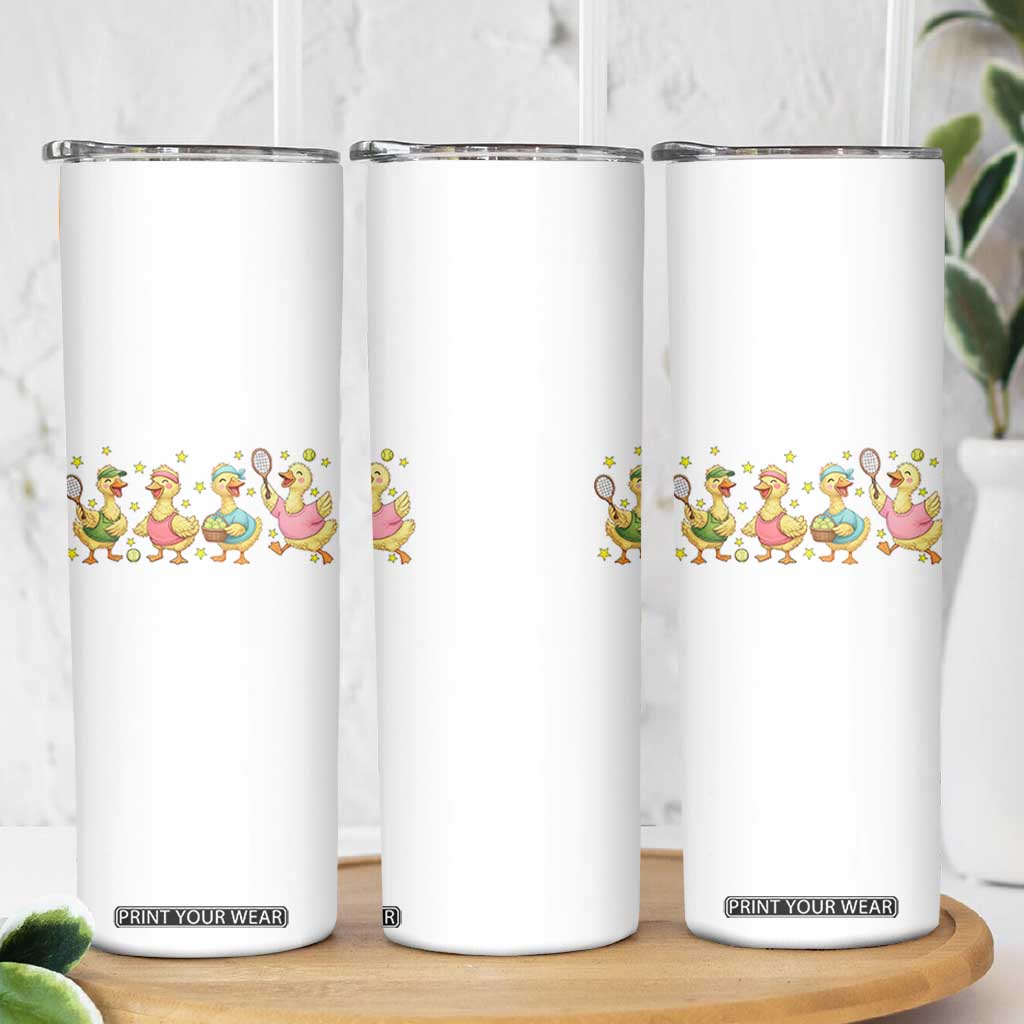 Funny Duck Playing Tennis Skinny Tumbler Farm Animal Lover TS12 Print Your Wear