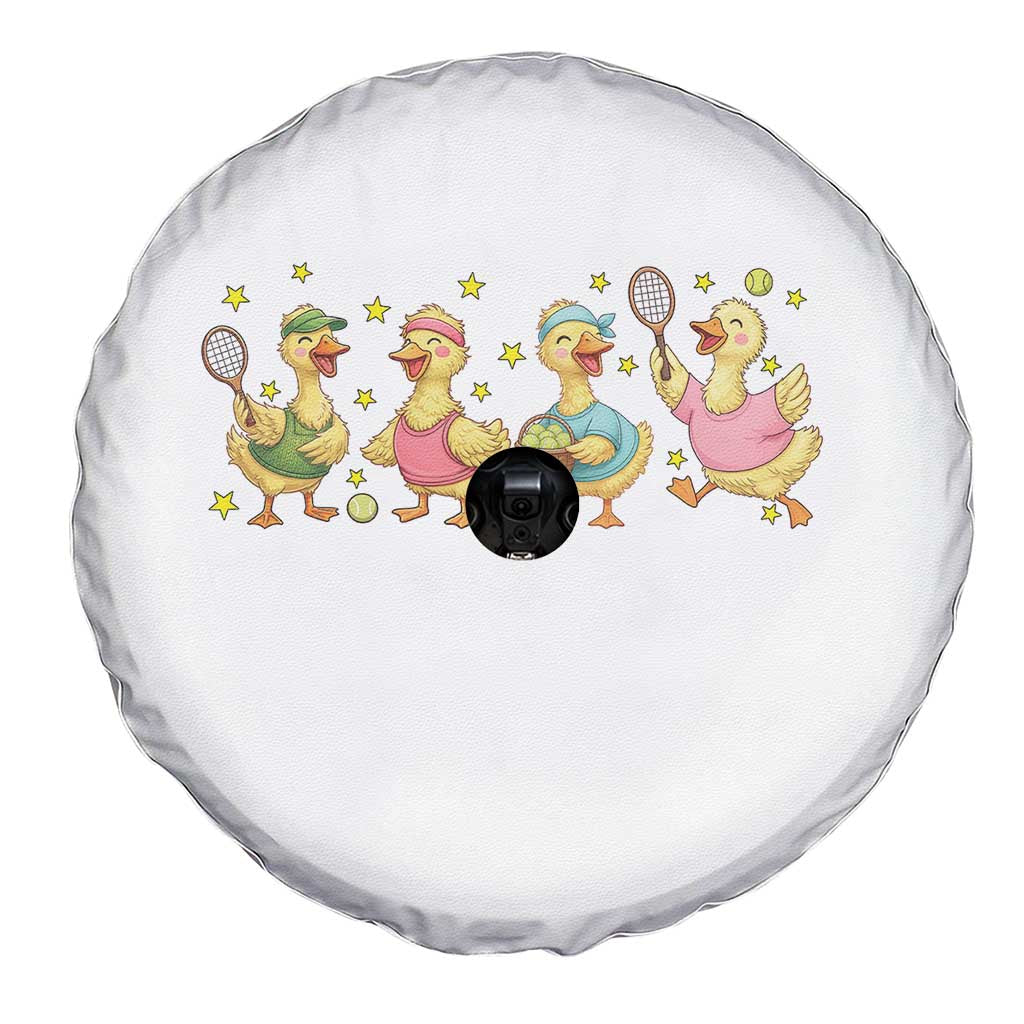 Funny Duck Playing Tennis Spare Tire Cover Farm Animal Lover TS12 Print Your Wear