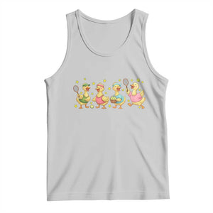 Funny Duck Playing Tennis Tank Top Farm Animal Lover TS12 Ash Print Your Wear