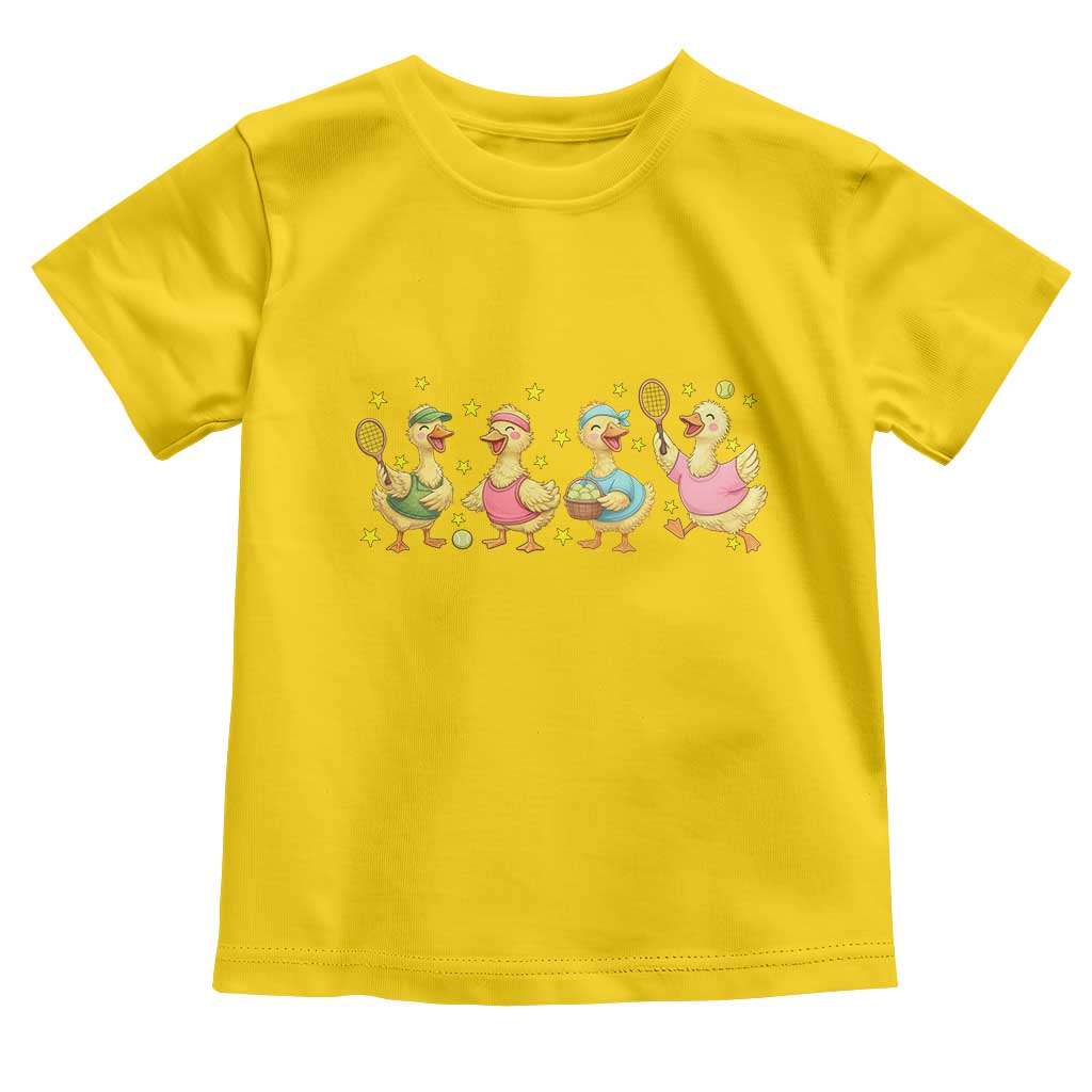 Funny Duck Playing Tennis Toddler T Shirt Farm Animal Lover TS12 Daisy Print Your Wear